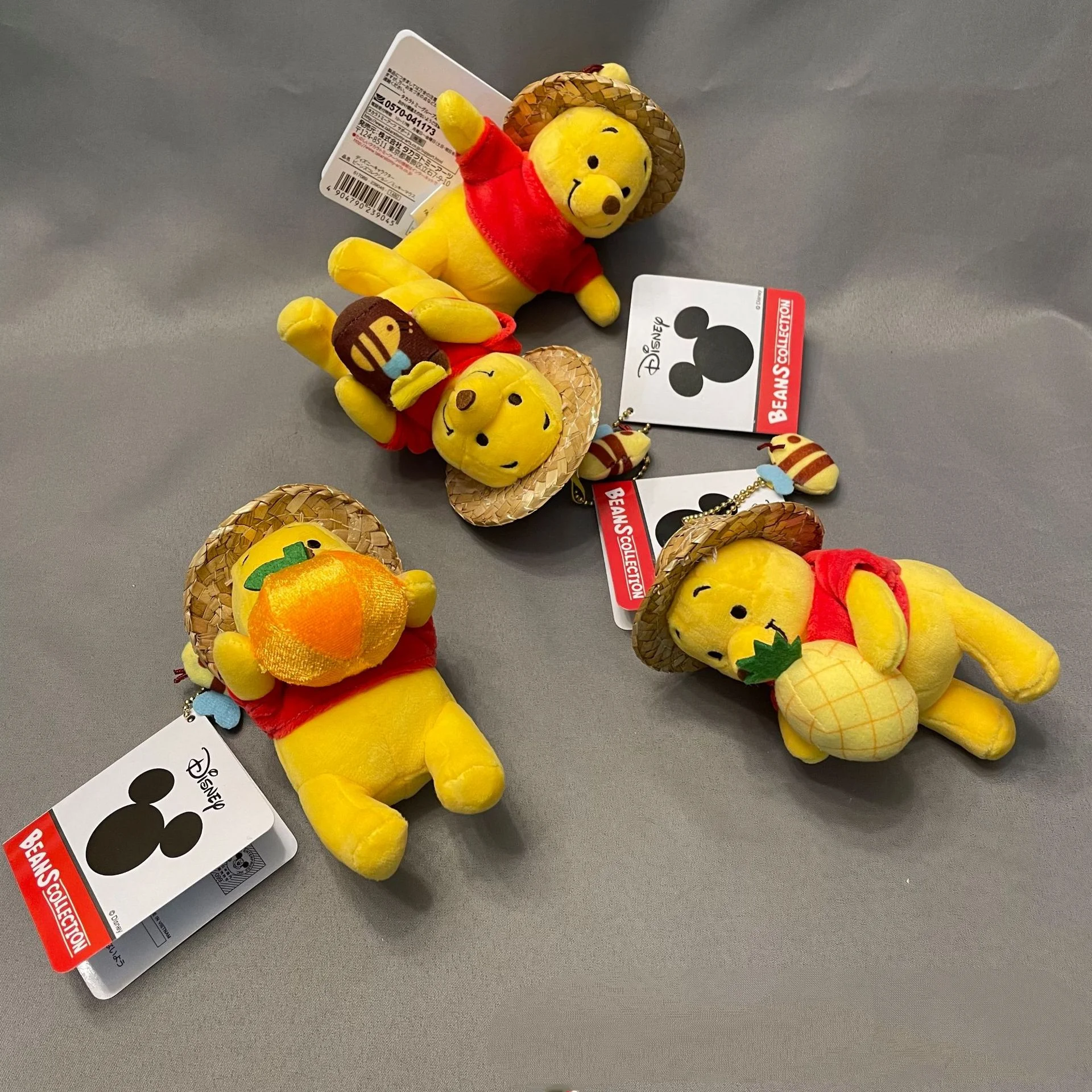 13Cm Disney Grashoed Ananas Poeh Beer Knuffel Pop Sleutelhanger Rugzak Rits Decoratie Besteed je feestdagen Strandpop