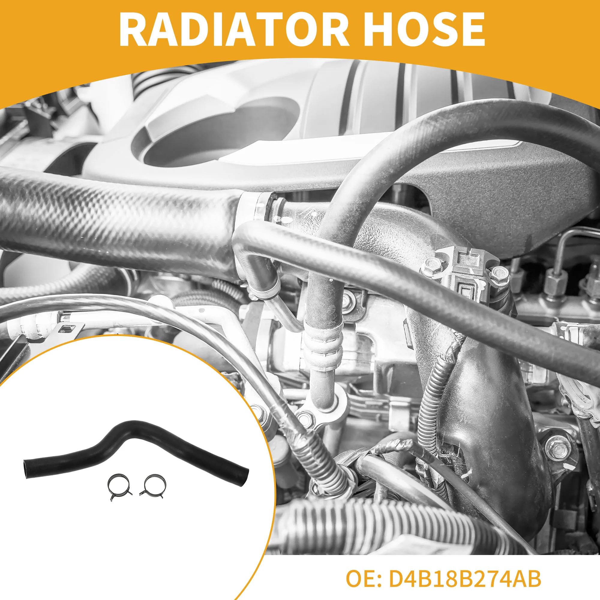 

Шланг радиатора UXCELL для Ford Ecosport 2013-2024, номер D4B18B274AB, резиновый, черный, 1 шт.