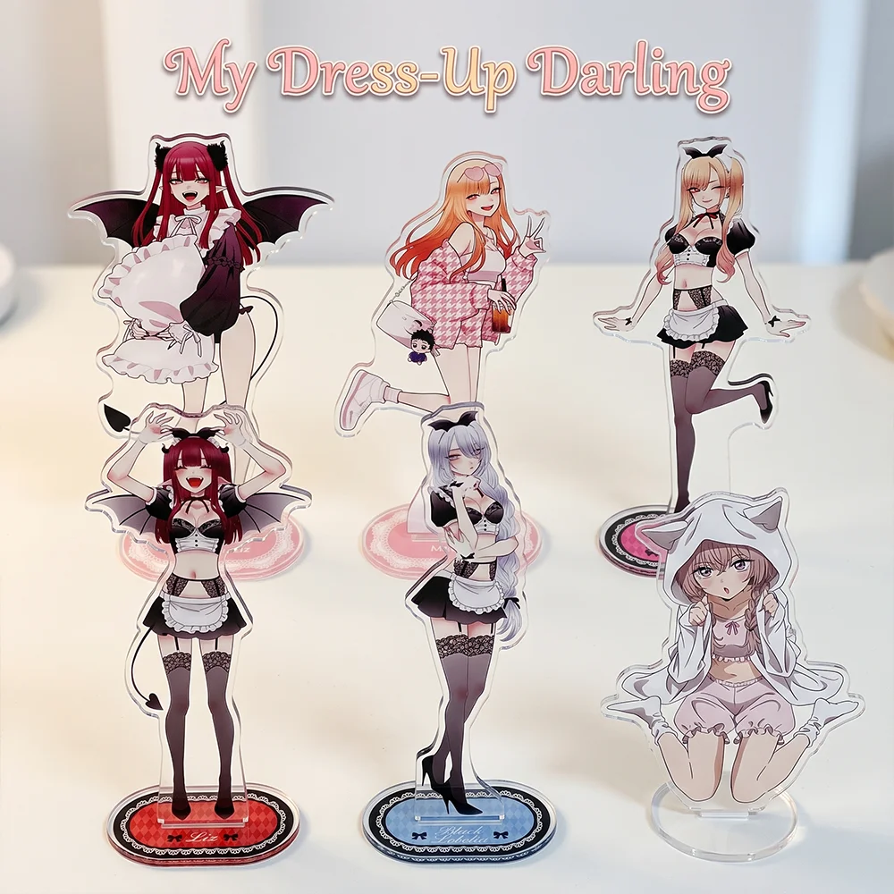Anime My Dress-Up Darling Marin Kitagawa Sajuna Inui 15CM Acrylic Stand Keychain Cute Character Model Desk Decor Collect Gifts