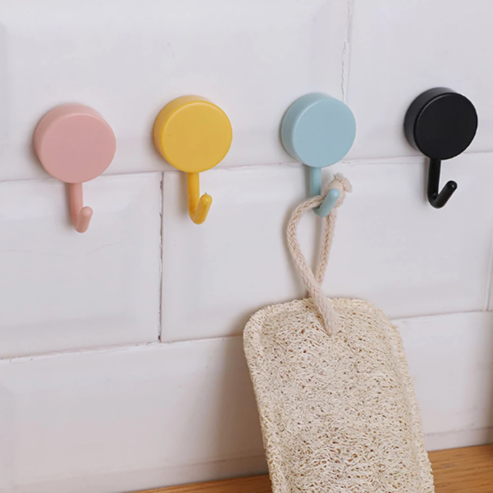 

Hooks Creative Seamless Paste Rotating Hook Kitchen Bathroom Wall Hook Home Living Supplies