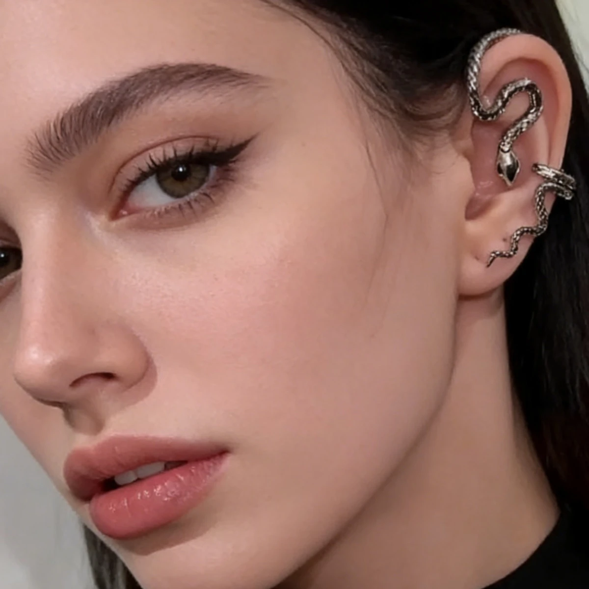 Fashion Punk Snake Ear Cuff Wrap Earring for Women Single Ear Wrap Jewelry for Party & Festival Looks