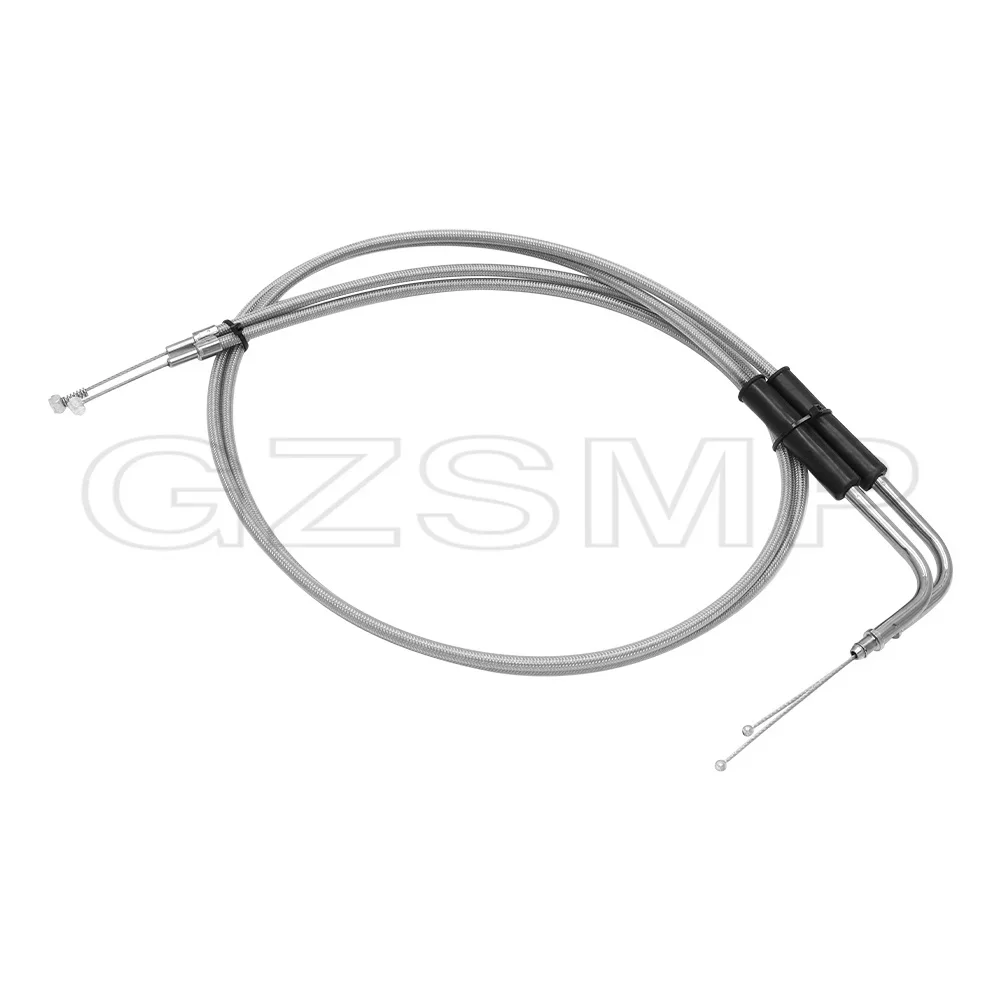 Cables de acero tejidos para motocicleta, Cable de acelerador alargado/Cable de embrague apto para Harley Sportster XL 883 1200 Dyna Softail Fat Boy