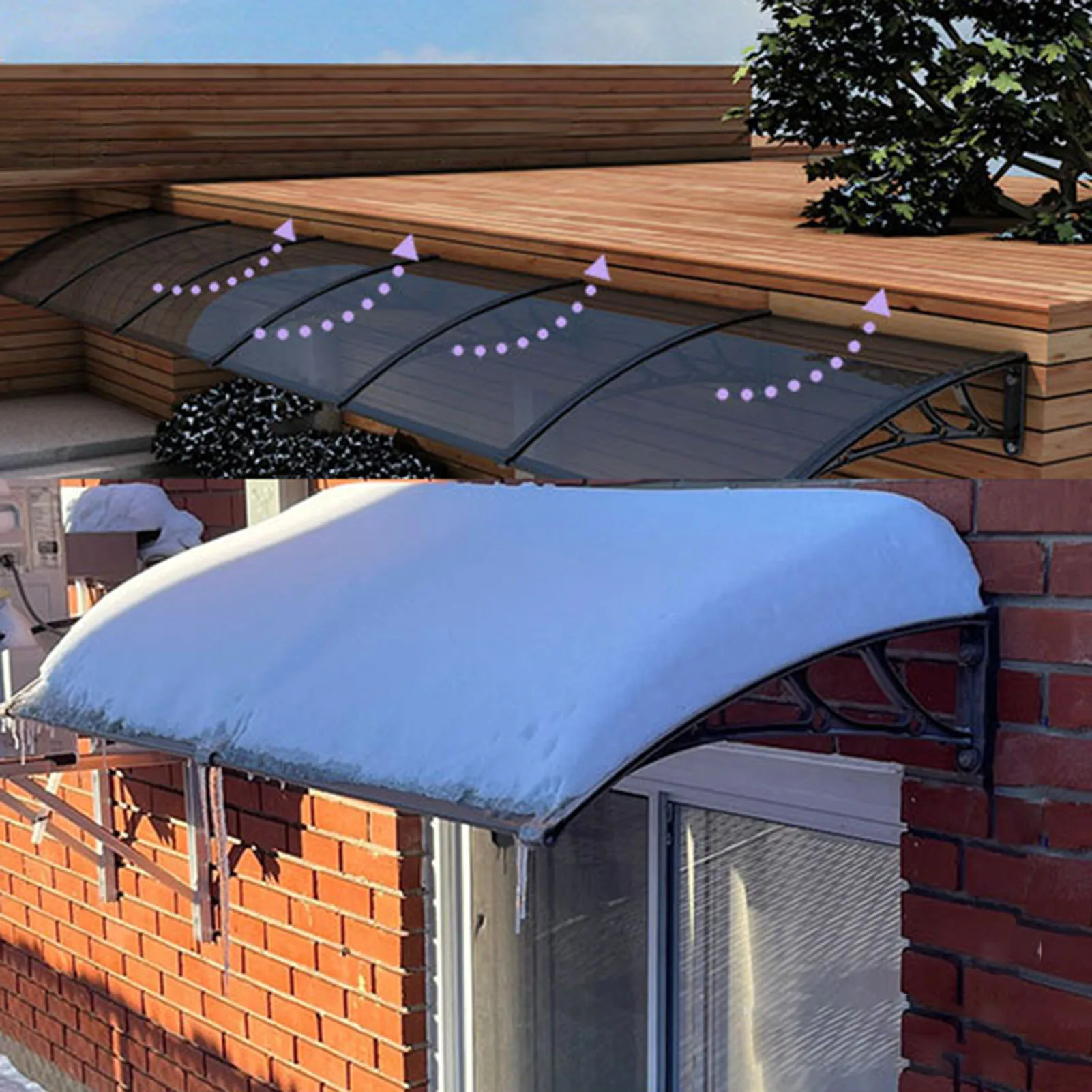 Window Balcony Awning Bracket Low Temperature and Snow Resistance Brackets Suitable For Parking Lot Canopies