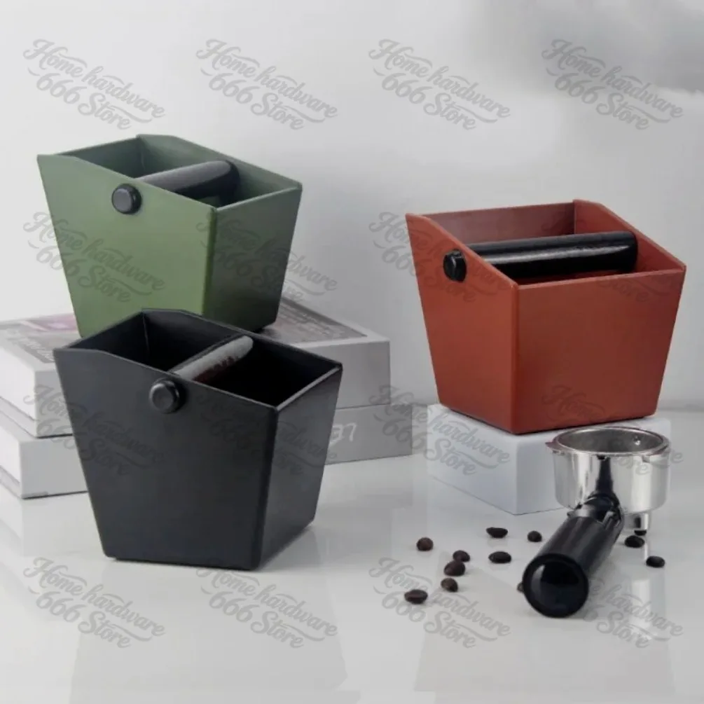 Coffee Knock Box Espresso Grounds Container Coffee ABS Bucket Anti Slip Powder Beveled Residue Barista Accessories Maker Tools