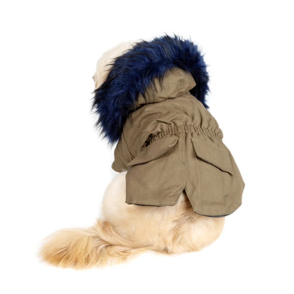 

Dog Warm Hat Cotton Suit Costume Pet Winter Puppy Hoodie Clothes Coats Small Pure Miss