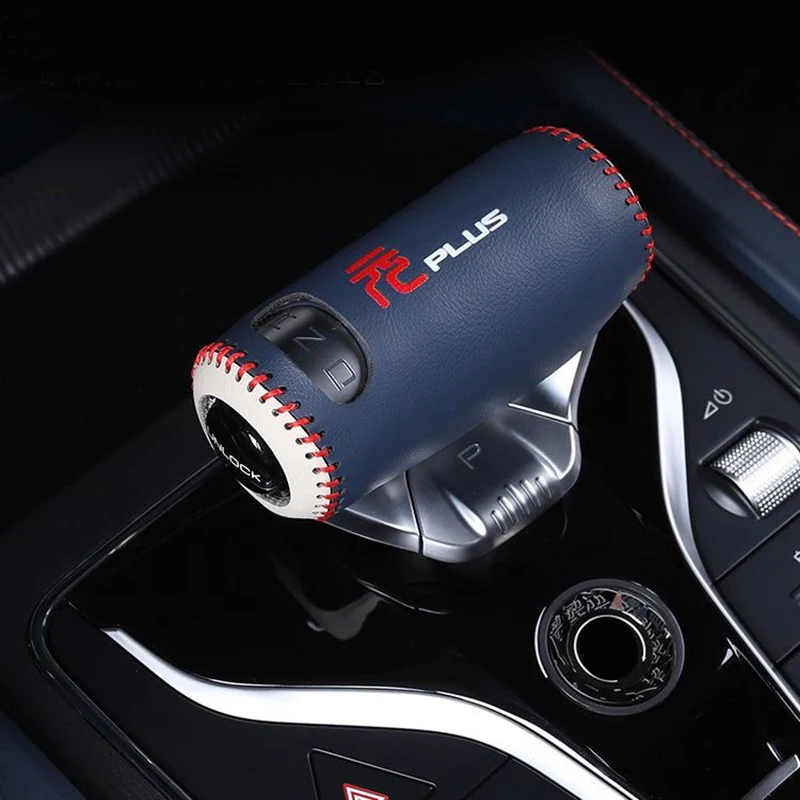 For BYD Atto 3 2022 2023 Yuan Plus EV Eco-Friendly Leather Car Trim Gear Lever Cover Protector Case