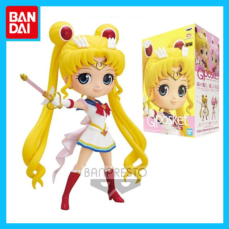 

Bandai оригинальная аниме-фигурка Qposket Sailor Moon Tsukino Usagi, экшн-фигурка, игрушки для мальчиков и девочек, подарок, Коллекционная модель