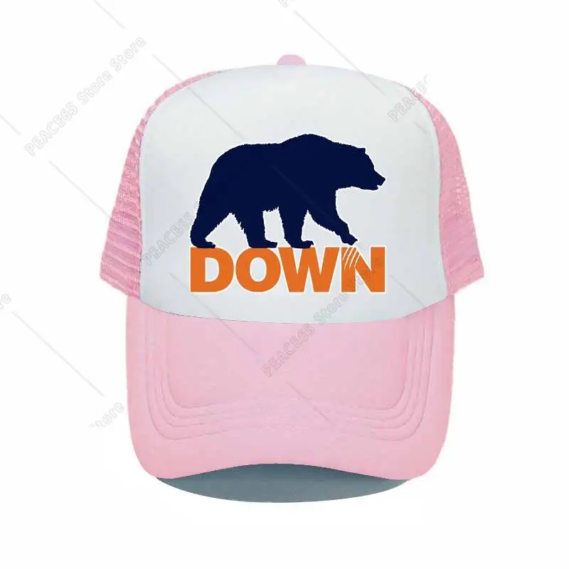 Bear Down Hot Navy Snapback Caps Animal Bear Claw Orange Trucker Hats Classic Bend Visor Mesh Baseball Cap Hat