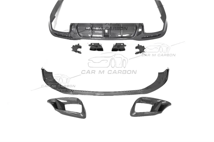 

For S Class W222 B700 Style Body Kit Carbon Fiber B700 New Facelift Kit Upgrade Set Front Bumper Light Cover Rear Lip Exhaust Ti