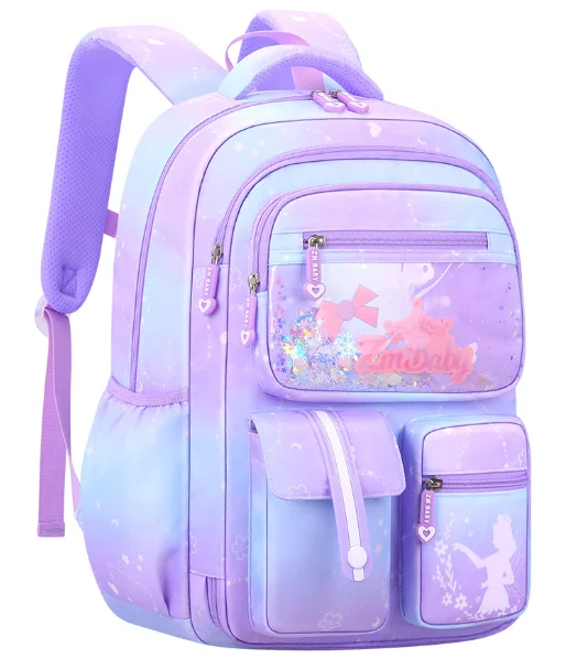 Cute Princess Color-Changing Backpack Children Girls School Bags Orthopedic School Lightweight Waterproof Mochila Infantil