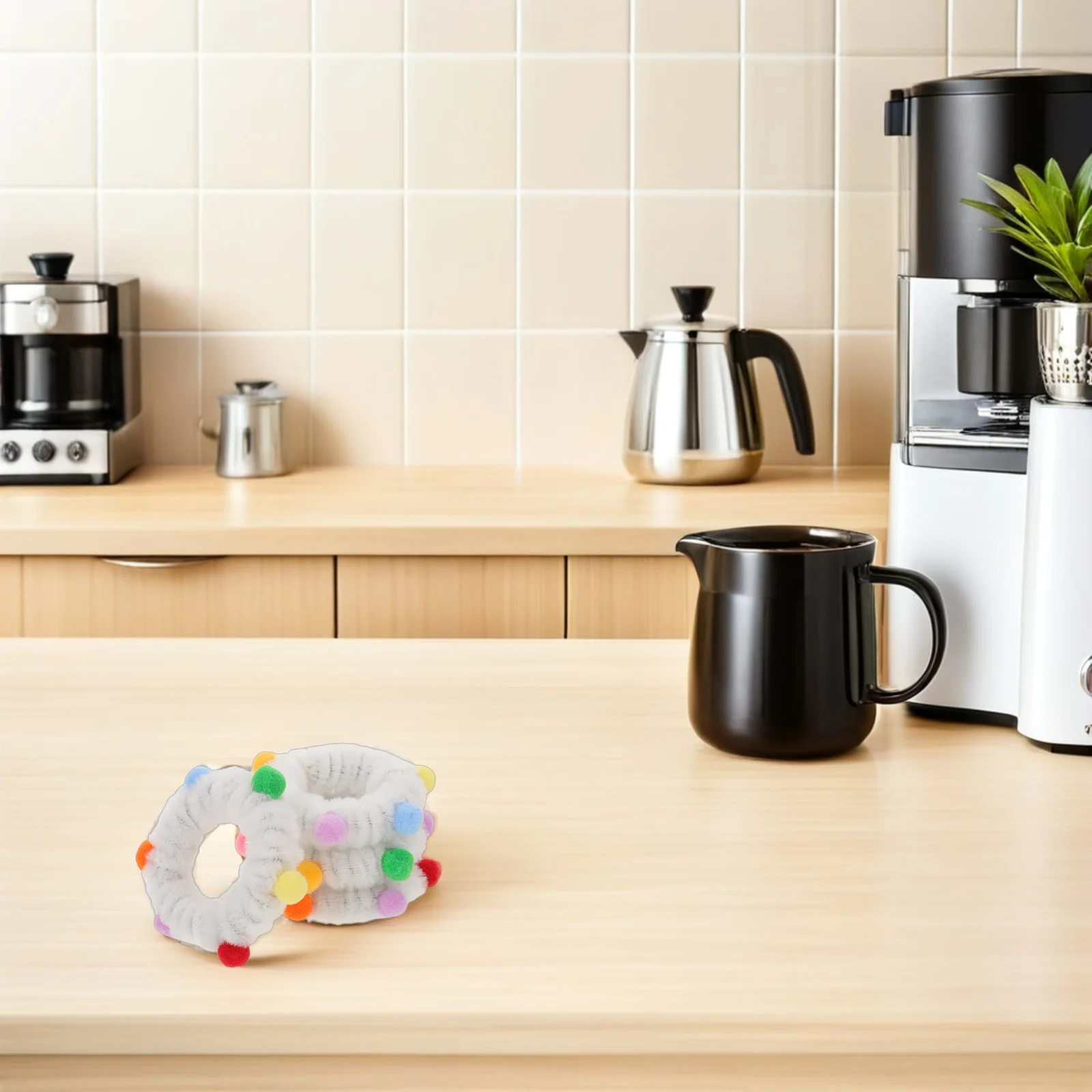 

12Pcs Baby Shower Napkin Rings Buckle Pompom Balls Elegant Party Table Decor Wedding Banquet Dining Tabletop Accessories