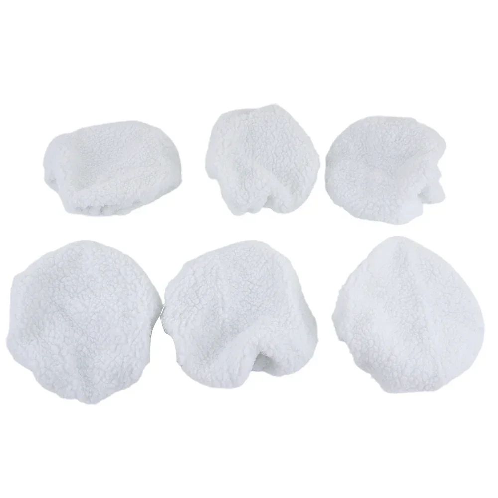 

Easy Fit Polishing Bonnet Buffer Pads, Suitable for 240mm Pads, for Cars and Furnitures, Soft Wool Material 6Pcs