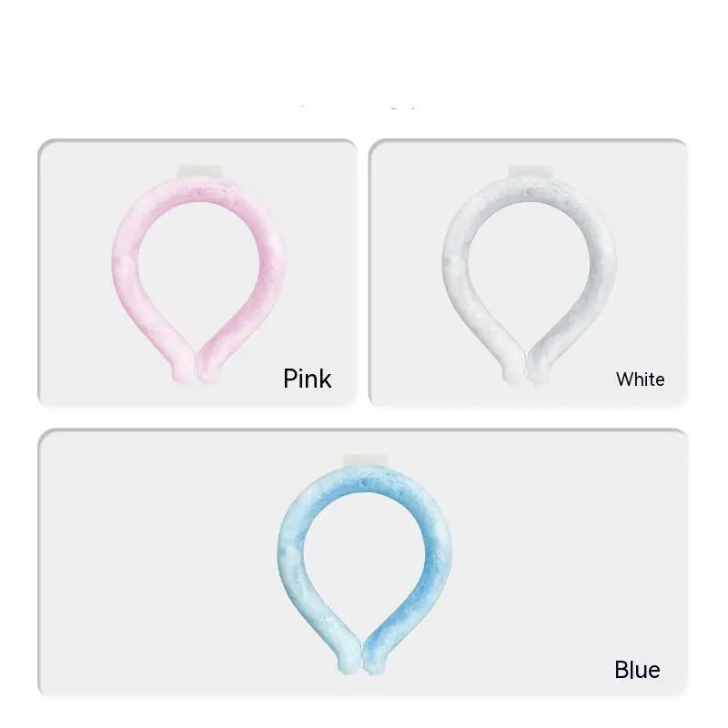 Summer Cooling Neck Wraps Ring Heatstroke Prevention Ice Cushion Tube Outdoor Sports Cold Neck Ring Ice Cushion Pillow