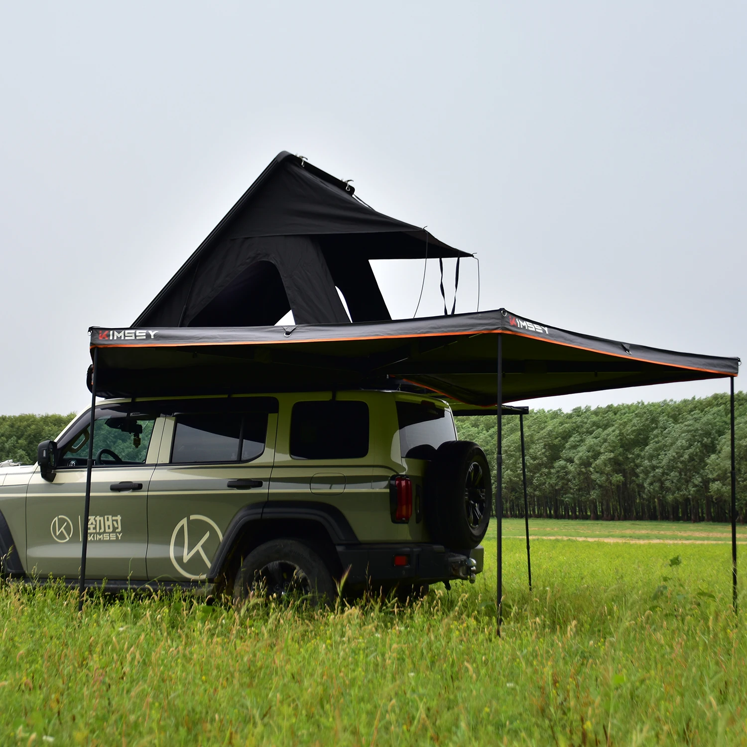 

UTV&ATVStraight Hydraulic Pressure Pop up Camping 4x4 4wd Automatic Suv Truck Rooftop Tents Hard Cover Car 270 Degree Awning Ten