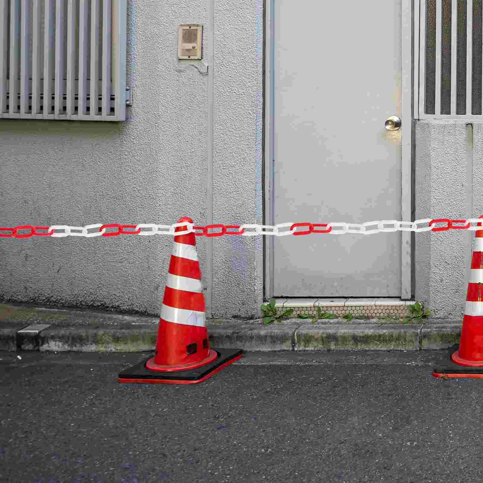 Łańcuch barierowy Plastikowe ogniwo drzwi bezpieczeństwa Parking dla kontroli tłumu Słupek ostrzegawczy Łańcuchy słupków Linki Abs