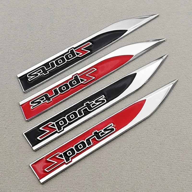 Logotipo deportivo de Metal 3D, insignia de guardabarros lateral, emblema, pegatina de coche para Mecerdes Benz Audi BMW Honda Mustang Corvette, accesorios para automóviles