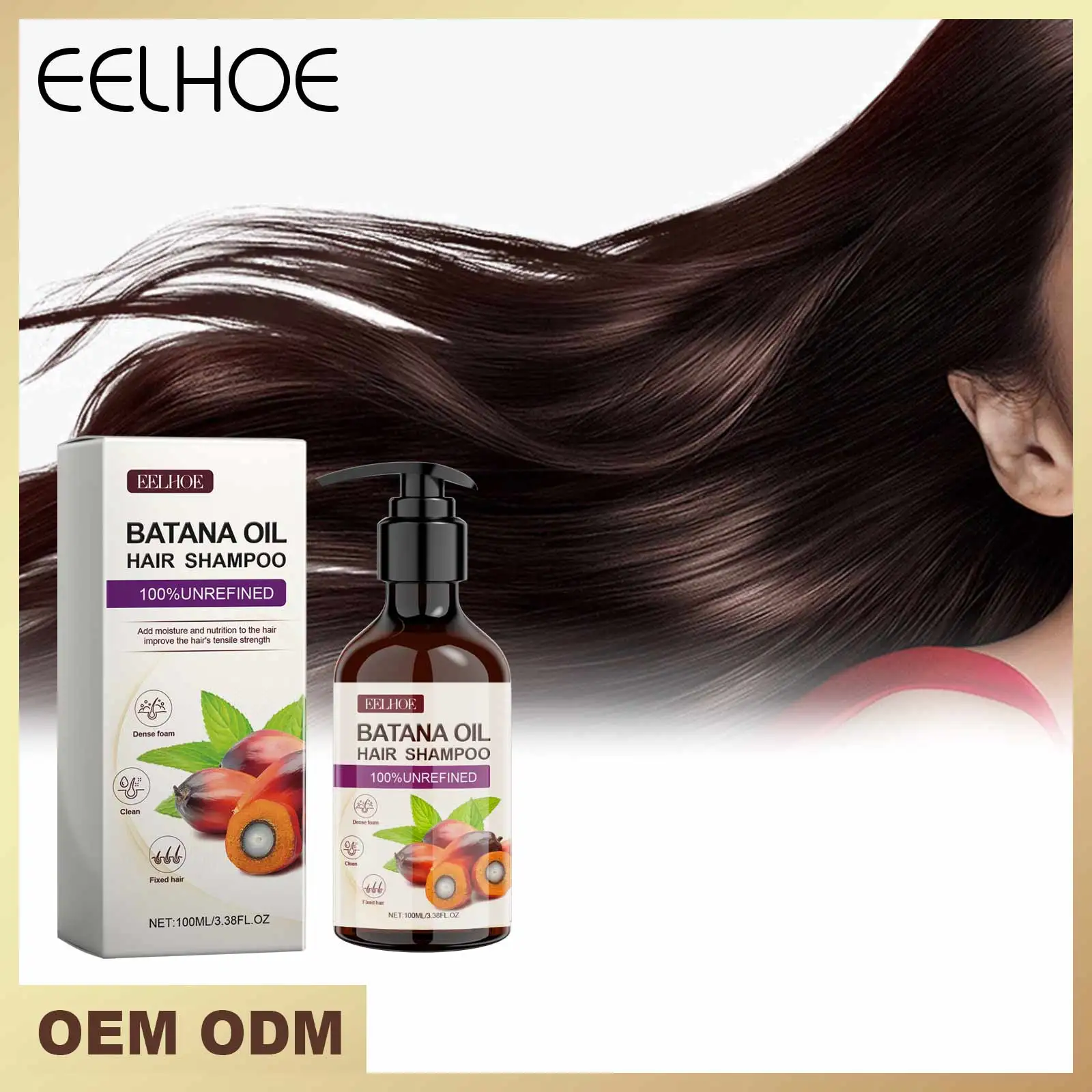 

EELHOE Batana Oil Hair Shampoo for Strengthening Hair Deep Cleaning Nourishing Soothing Shampoo for Sensitive Scalp Hair Care