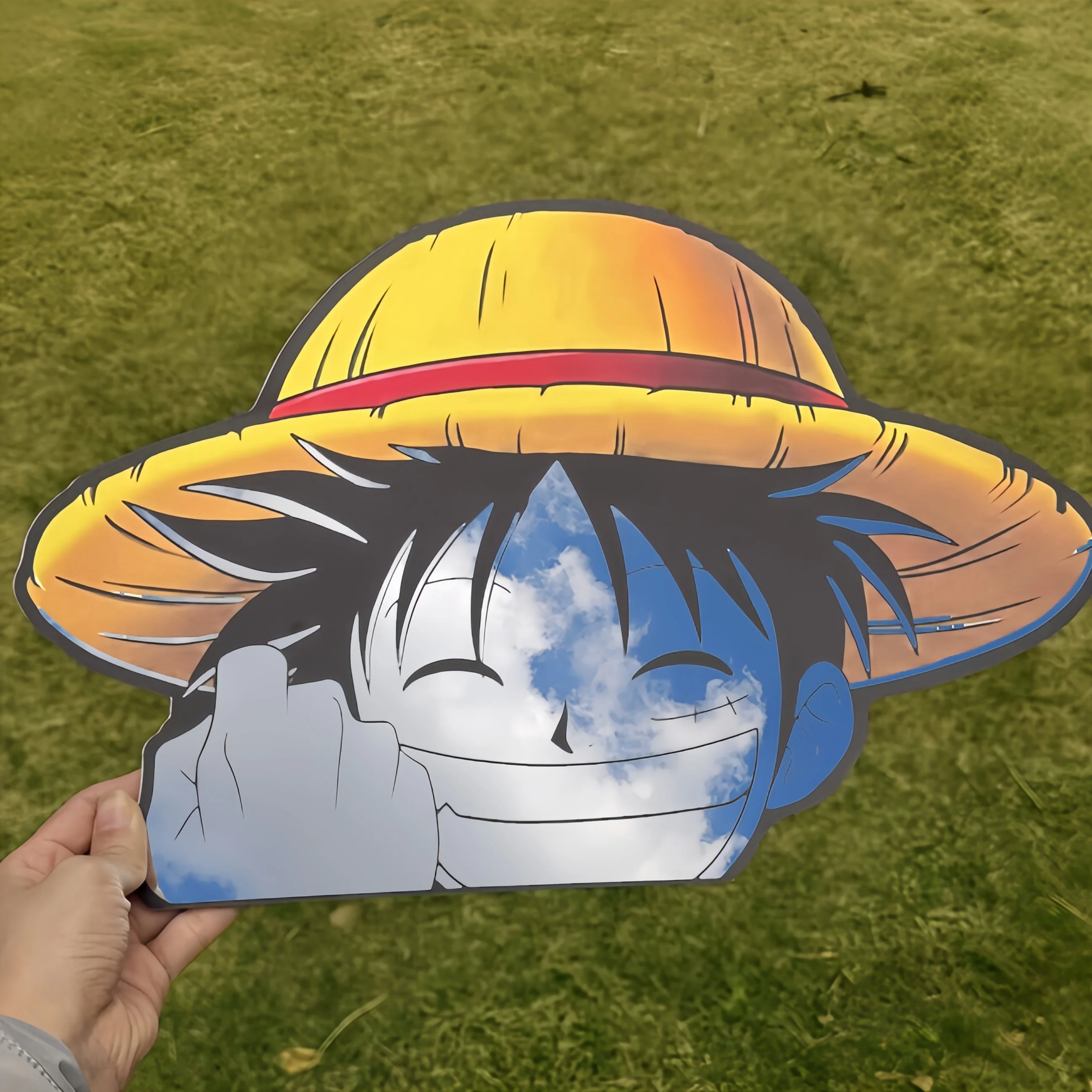 

ONE PIECE Luffy Irregular Shape Anime Mirror Wall Art Home Room Decor Stylish Piece for Anime Lovers Gift