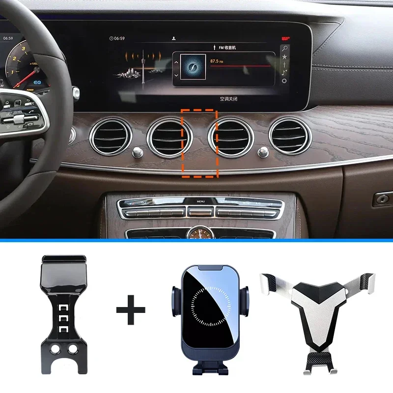 Car Phone Holder For Mercedes Benz E Class 2016 2017 2018-2022 W213 Fixed Bracket Base Special Car Cell Phone Mounts Charging