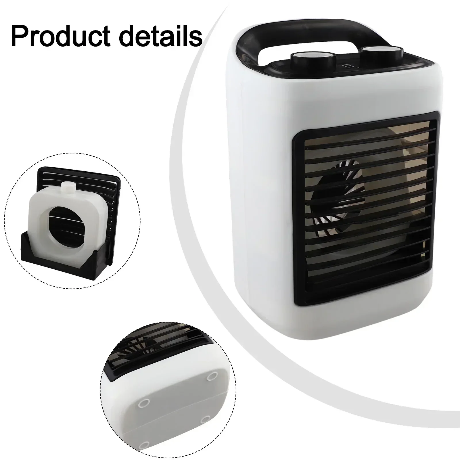 

Портативный вентилятор для кондиционера, настольный охлаждающий вентилятор с питанием от USB и 6 регулируемыми скоростями для индивидуального охлаждения в общежитии