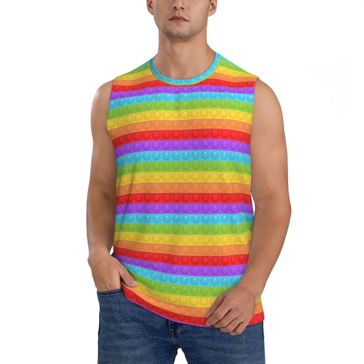 Premium Vector Pop It Seamless Pattern Men Sleeveless Tank Tops Quick Dry Breathable Gym Fitness Running Summer Sport Vest