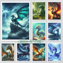 Dragons Aquatic Dragon Forest Dragon Poster Canvas Printing Fantasy Artwork Wall Decor Mythology Wall Art Wings of Fire Poster