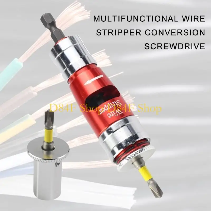 D84F Wire Stripper Aluminum Wire Stripper Tool for Drill Professional Electrician Peeling Tool Drill Wire Stripper Tool