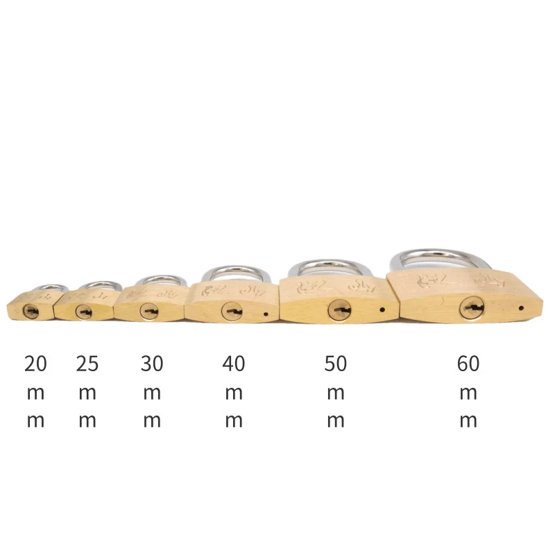 Copper Padlock Small Locks for Luggage Case Locker Home Improvement Hardware 20mm 25mm 30mm 40mm 50mm Include 3Keys