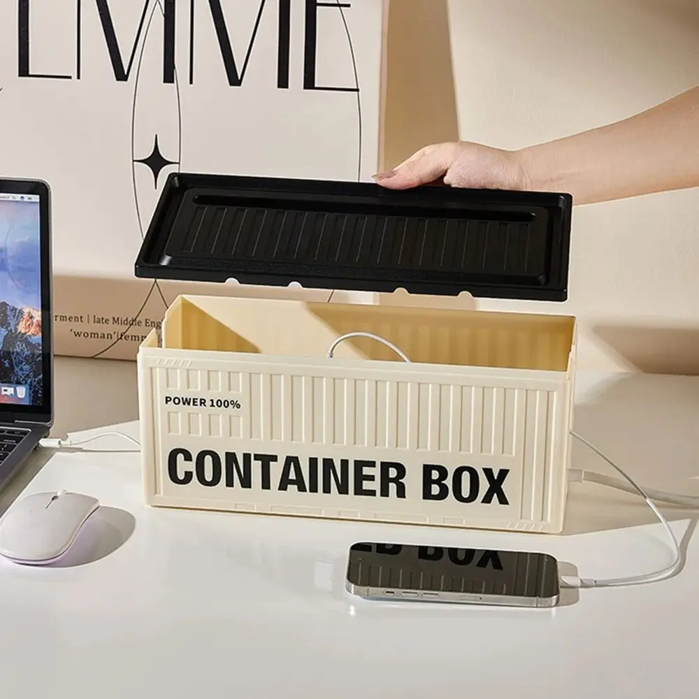 Linha de dados plug titular plug placa caixa armazenamento alta capacidade economia espaço cabo fio organizador caso cabo organizador