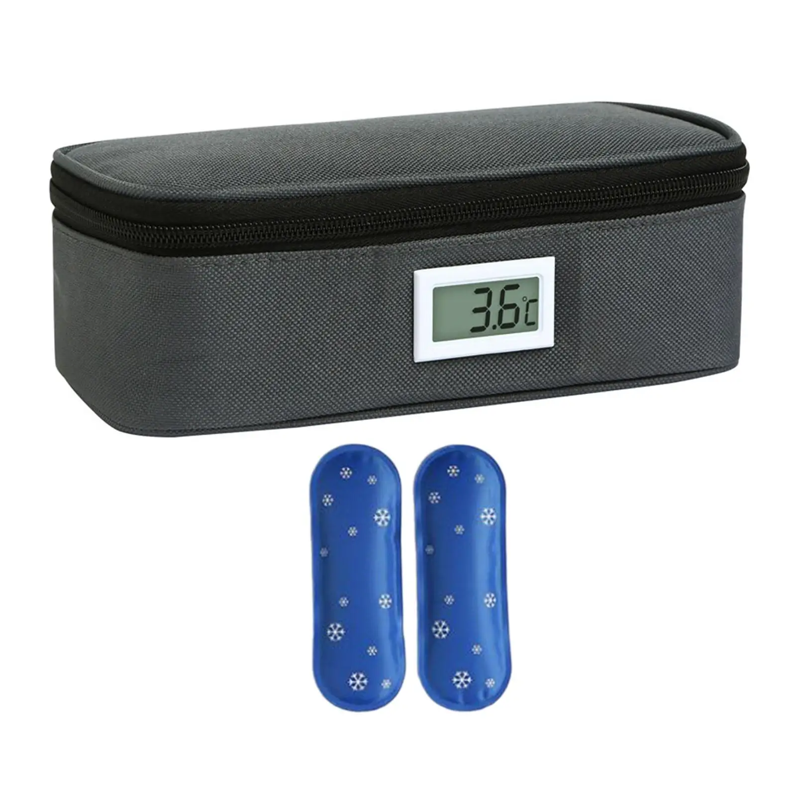 Medical Coolers Bag with Ice Pack Temperature Display for Outdoor Travel