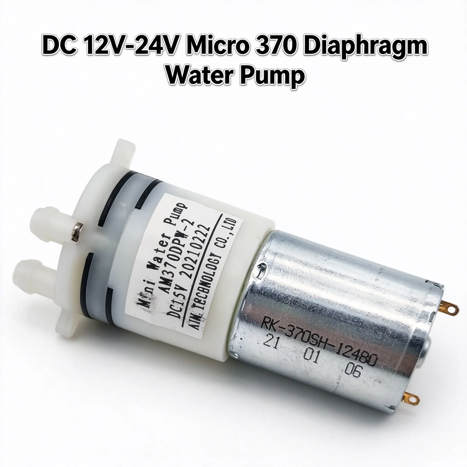 Small 370 Water Pump DC 12V-24V High Flow Diaphragm Self-priming Suction Pump Dispenser Tea Table DIY