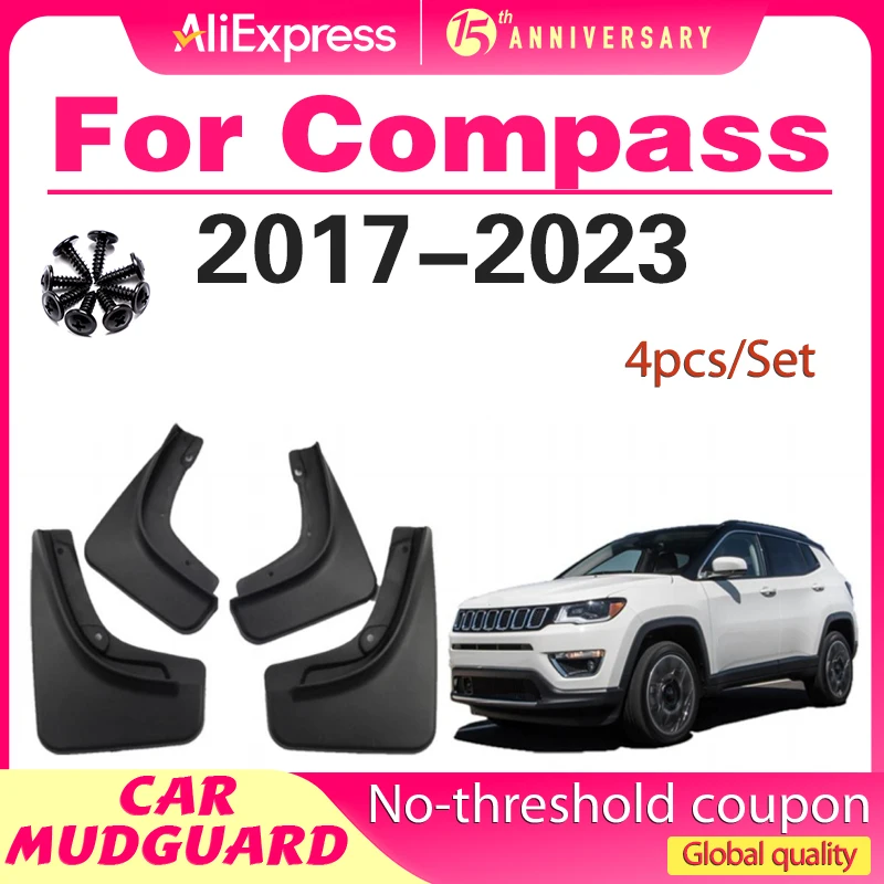 

For jeep compass 2017 2018 2019 2020 2021 2022 2023 Fender Mudguard Mud Flaps Guard Splash Flap Mudguards Car Accessories