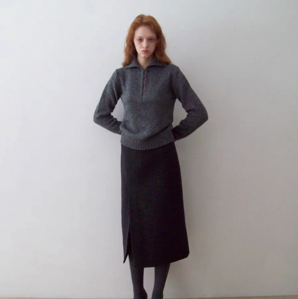 

Smoothood2025 Весенний новый простой элегантный Ne разноцветный свободный универсальный вязаный свитер для поездок на работу Sle Long Sve Crew...