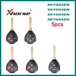 5szt Xhorse Uniwersalny kluczyk zdalnego sterowania VVDI XKTO02EN XKTO03EN XKTO04EN XKTO05EN do Toyota VVDI2 Xhorse VVDI Tool