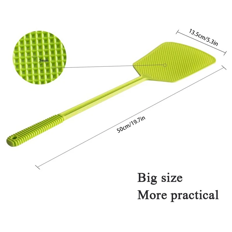 Fly Swatter 10Pack Manual Swat Pest Control Long Handle Swatter Plastic Fly Swats Set Mosquitoes Fly Killer Color Mixing