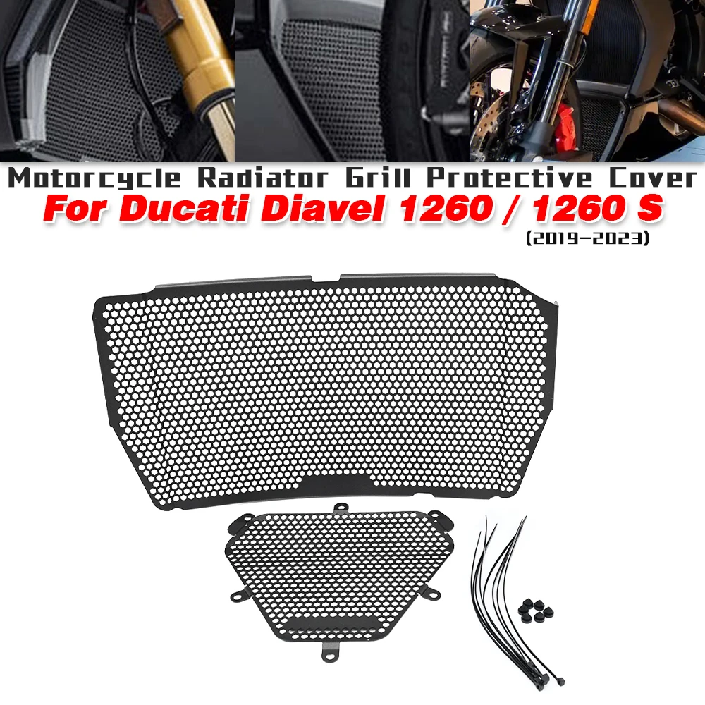 

For Ducati Diavel 1260 / 1260 S 2019-2023 Motorcycle Radiator Grill Guard Cover Engine Cooling Protection Guard Cover For Diavel