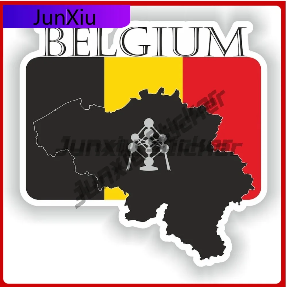 

Belgium Flag Map Shape Sticker Creative Anti Scratch Exterior Decals Waterproof Adventure Motorcycle Stickers Car Decoration Pvc