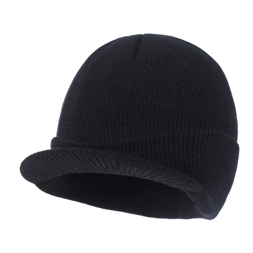 Short Eave Insulation Hip-hop Hat Unisex Classic Solid Color Versatile Hooded Hat Comfortable Cold Hat for Autumn and Winter