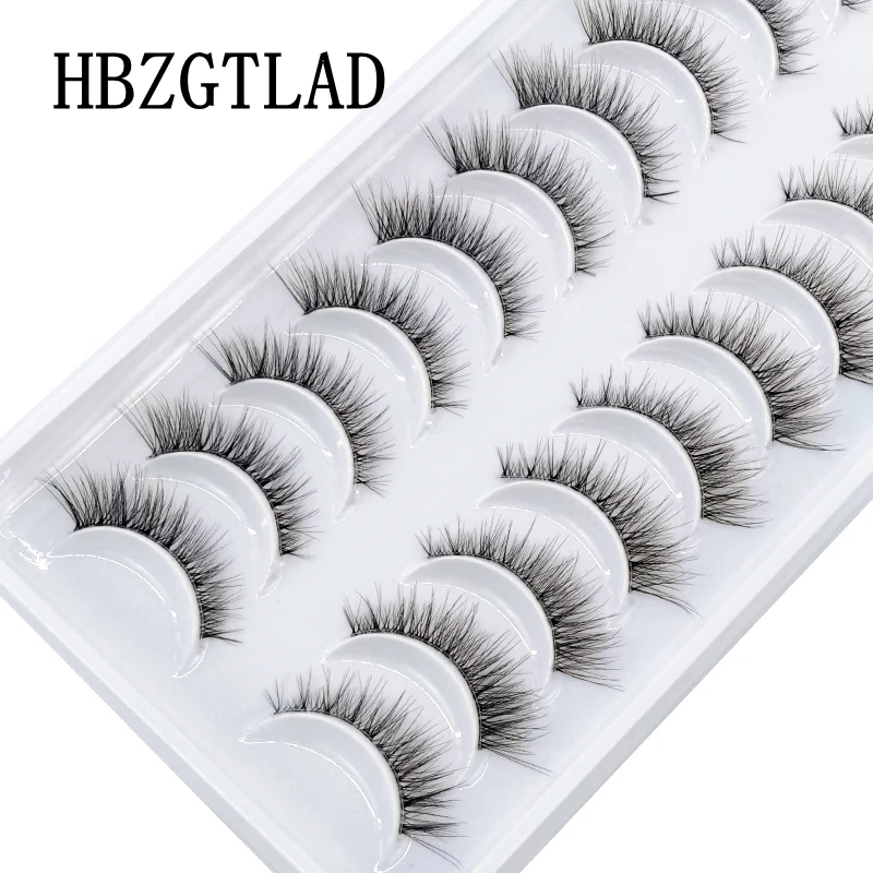 New 10 pairs Invisible band lashes makeup cilios 3D mink fake lashes transparent Terrier natural long false eyelashes maquiagem