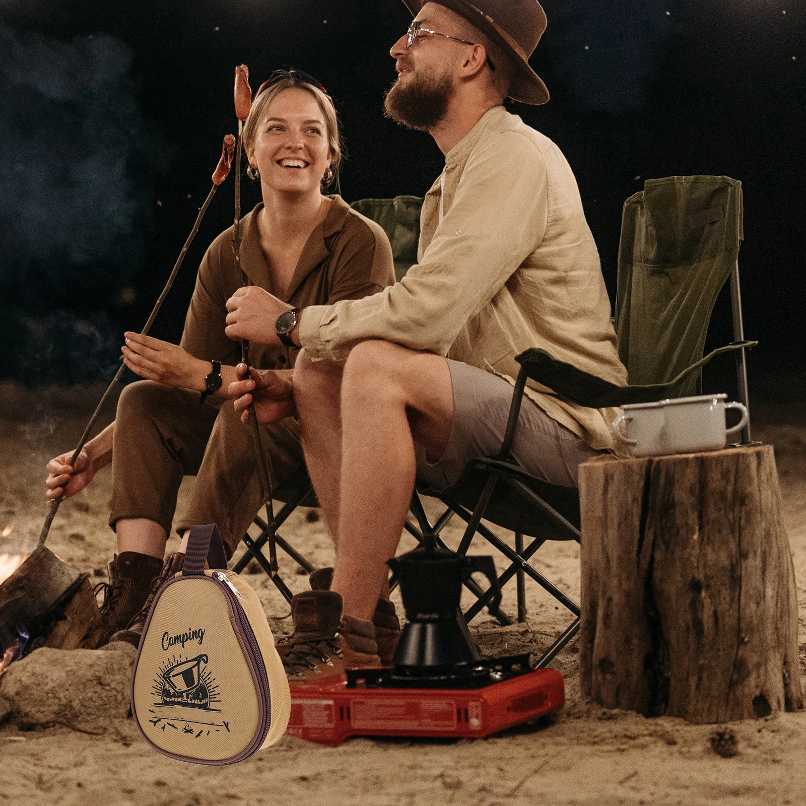 캠핑 식기 가방 옥스포드 천 대용량 방수 식기 정리함 휴대용 보관 파우치 야외 피크닉