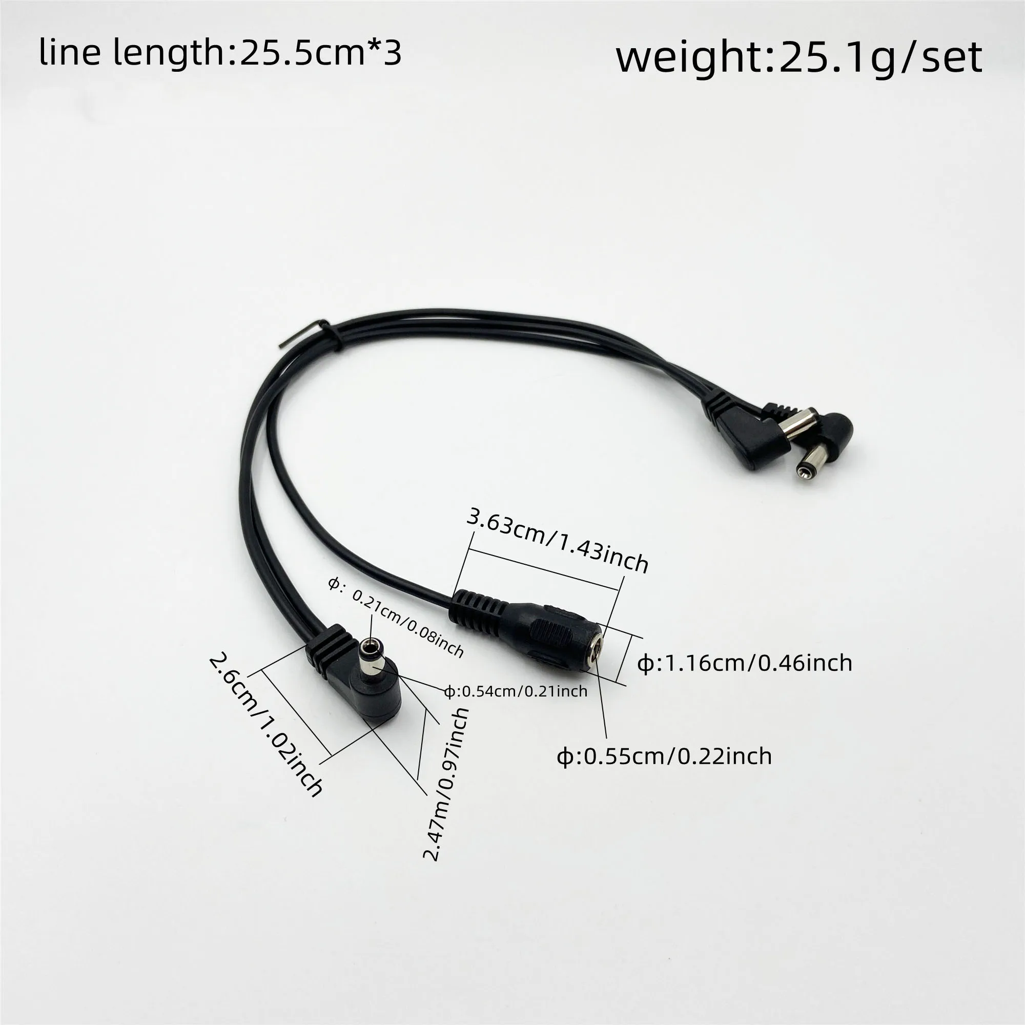 Guitar Effector Connection Cable 1 Drag 3/4/5/6/8 One Drag Multi-Head Elbow 9V Battery  Effector Adapter Guitar Connection Cable