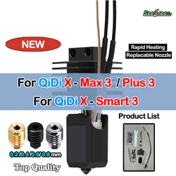 Upgrade hotend  For Qidi X plus 3 / X max 3 / X smart 3 hotend with 0.4mm Hardened / brass / copper nozzle