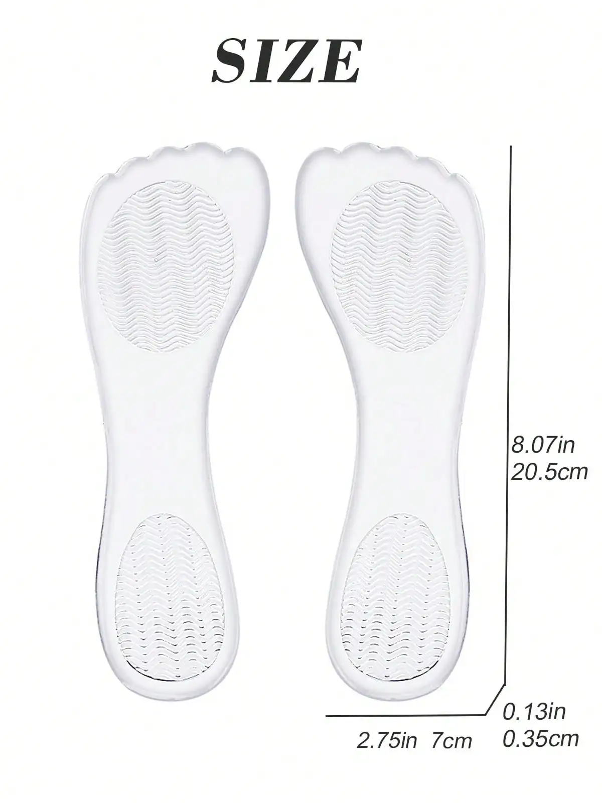 Transparente Fußkissen aus Silikongel | Rutschfeste, stoßdämpfende Einsätze für High Heels und Sandalen, ganztägige Komfortpolster – Detail 4