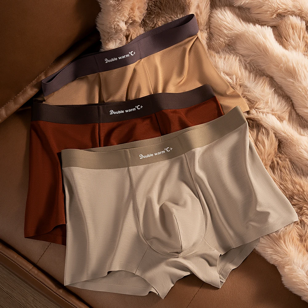 3PCS/Pack 10A Antibacterial Man Boxers Underwear Soft Seamless High Elastic Modal Underpants Quick-dry Breathable Men's Panties