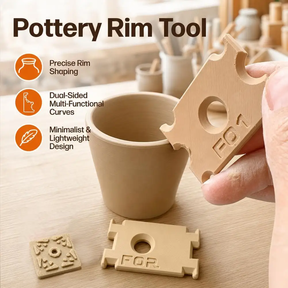 Pottery Tools Foot Shaper Trimming Craft Profile Rib Bundle Scraper For Ceramics Carving Polymer Clay Modeling Supplies Tools