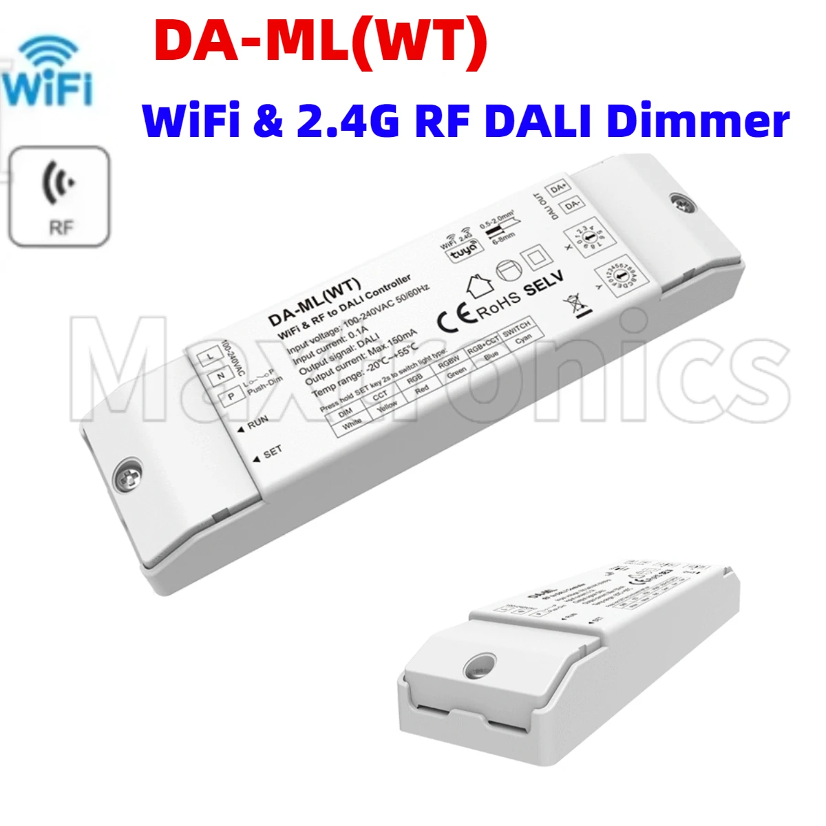 DA-ML/DA-ML(WT)/DA-ML(WZ) 2.4G WiFi/ZigBee & RF DALI Dimmer RF Tuya Smart APP Cloud Control RGB/RGBW/CCT Color LED Strip Light