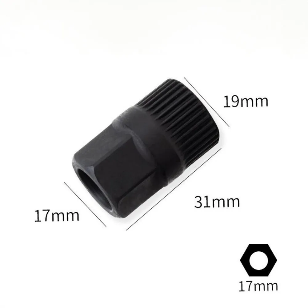 Alternator Clutch Wheel Pulley Removal Tool 33 Teeth Hexagon with 1/2 Inch Drive for Efficient Vehicle Maintenance