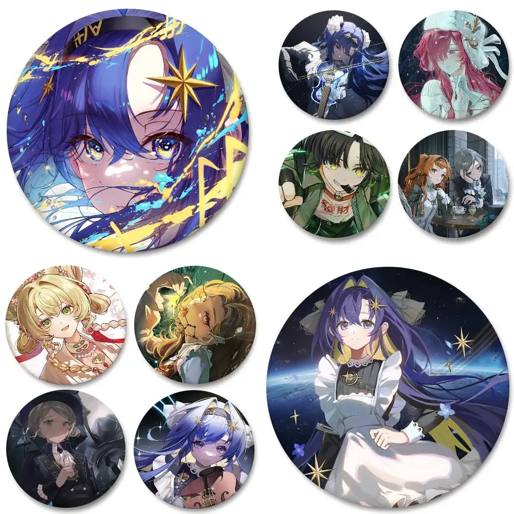 Sonetto Vertin Blonney Charlie Erick Reverse 1999 Anime Round Badge Lapel Pin Backpack Clothing Jewelry Accessories Gift Brooch