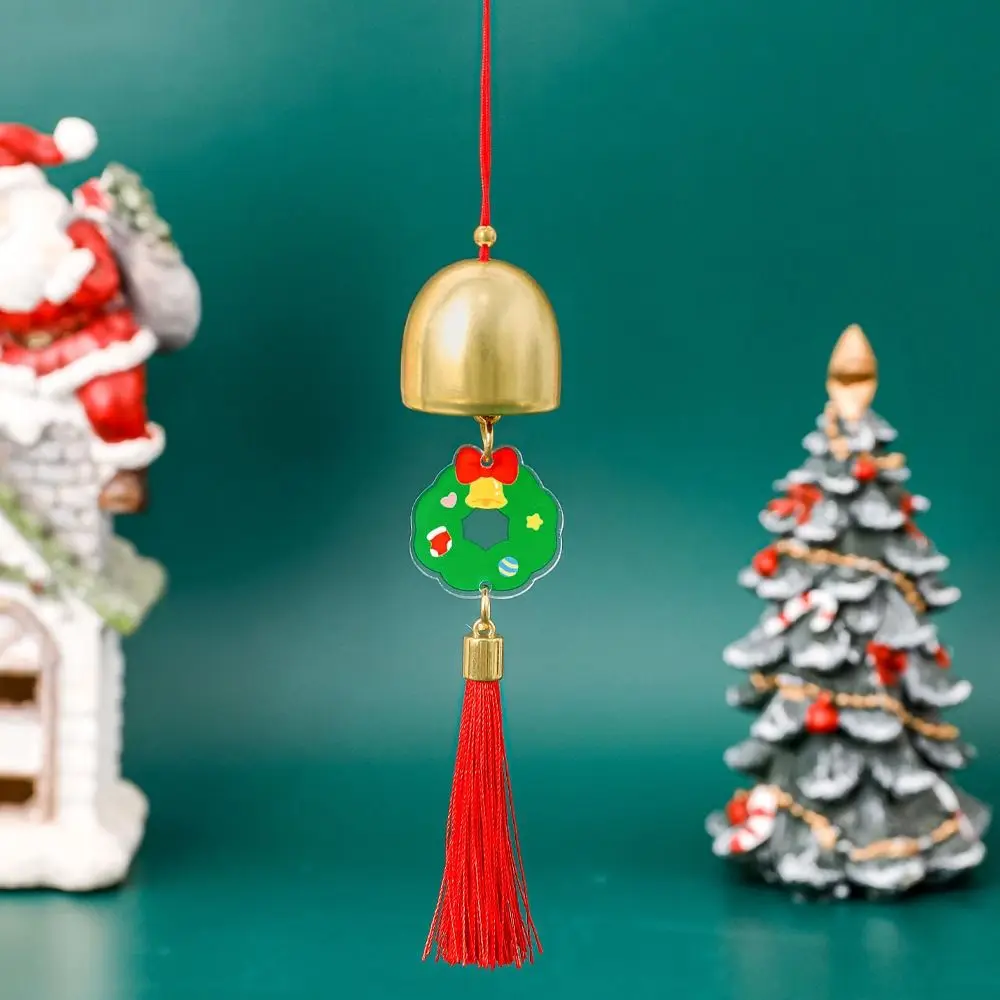 ใหม่อะคริลิคคริสต์มาส Bell เหล็กแบบพกพา Santa Bell WIND CHIME