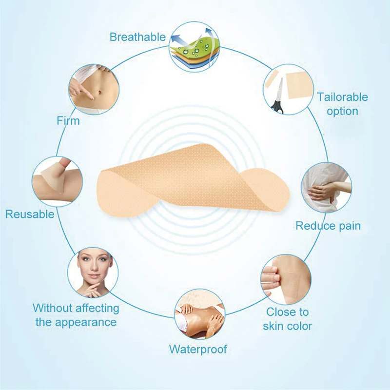 Parche de silicona para tratamiento de cicatrices, 10 piezas, cinta para eliminación de acné, quemaduras y cicatrices, Sección de Reparación de la piel, belleza del oído